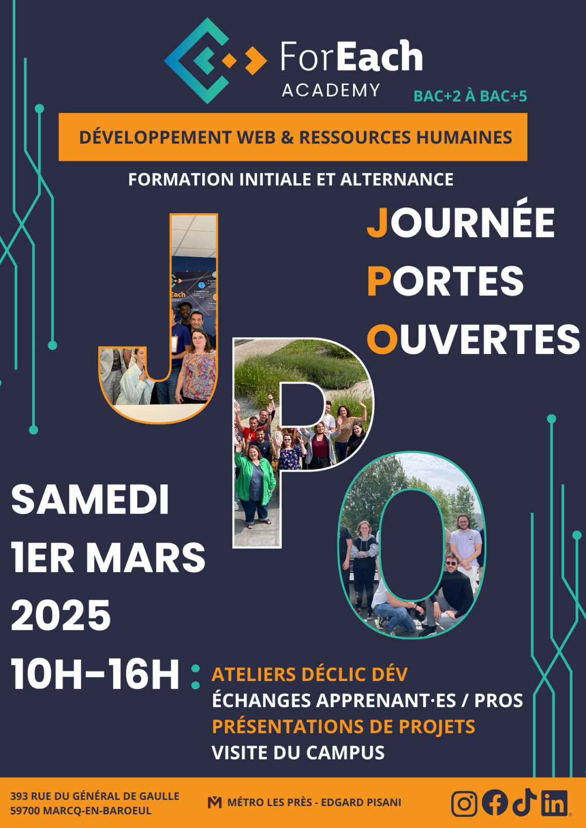 Journée Portes Ouvertes, 1er mars 2025 10h à 16h